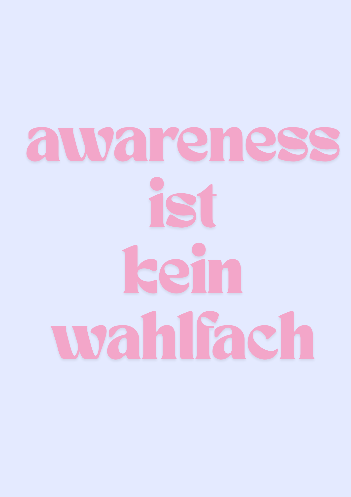 Awareness ist kein Wahlfach Vorderseite